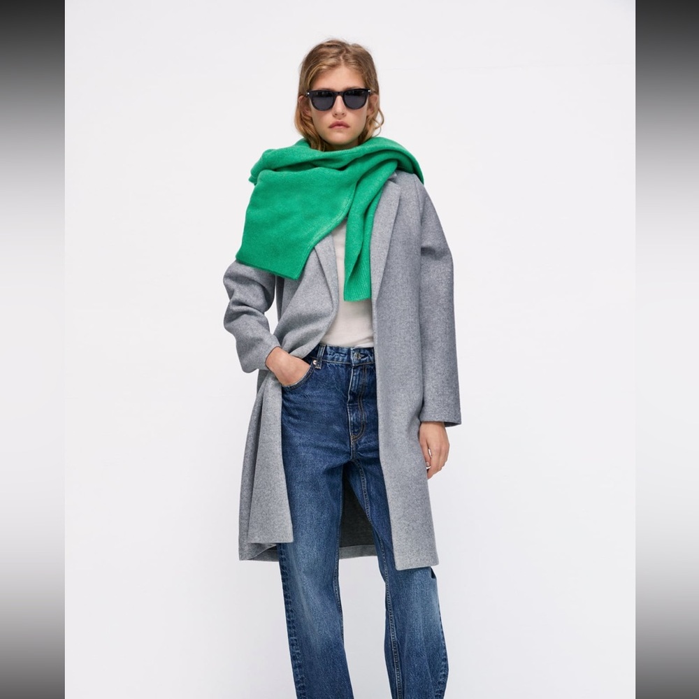 Zara Lapel Coat, Grey.